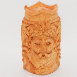 Testa di Moro Stilizzata in Legno – Simbolo Siciliano Intagliato a Mano