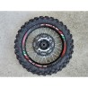 CERCHIO GOMMATO COMPLETO DI CORONA E DISCO ALLUMINIO POSTERIORE 80/100-12 ATTACCO SDG PERNO RUOTA 15mm GOMMA CERCHIATA