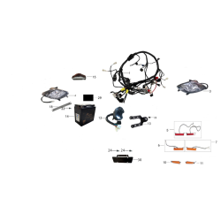 CABLAGGIO IMPIANTO ELETTRICO PER QUAD KAYO AU300 T3B L7e